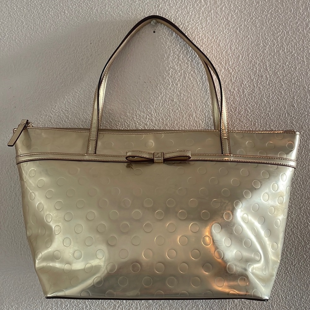 Kate, spade gold, metallic bag